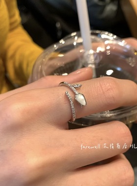新款珍珠戒指女小众设计感