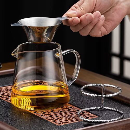 304不锈钢茶漏茶水过滤套装公道杯泡茶工具过滤网茶具配件分茶器 - 图0