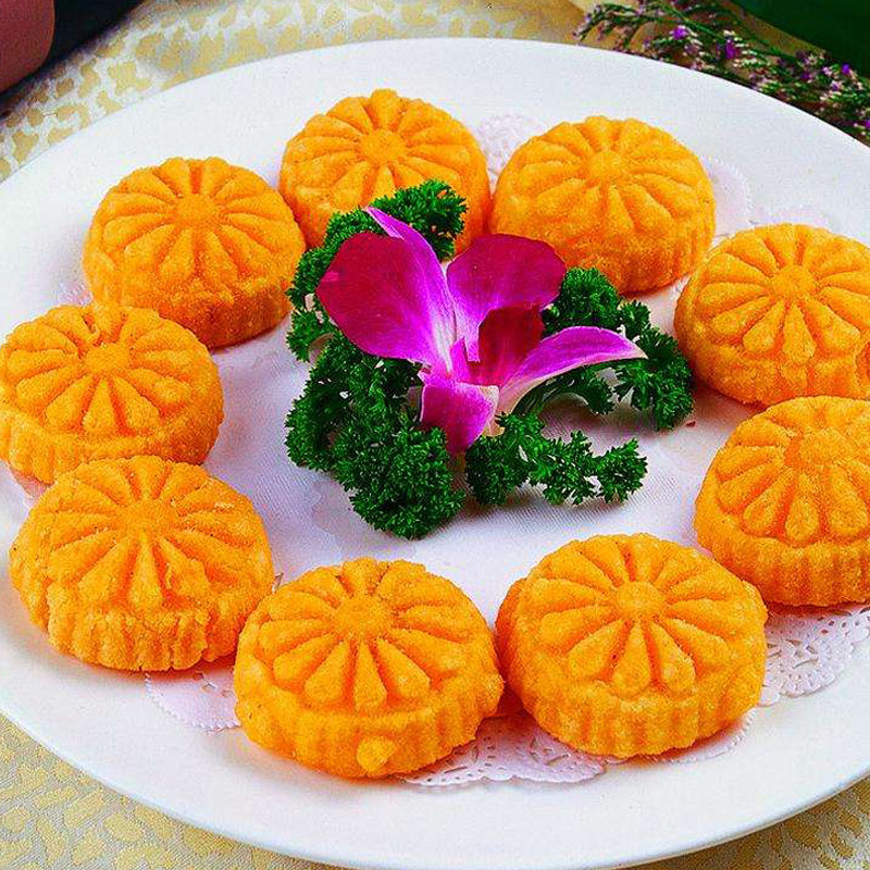 大笑吉祥南瓜饼300g糖水铺餐厅商用油炸小吃雪花南瓜饼冷冻食品