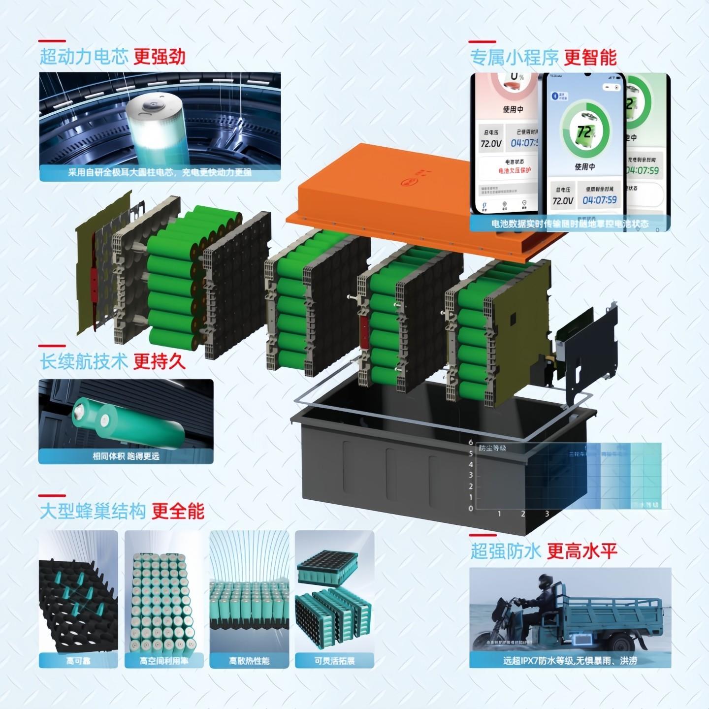 BYD/比亚迪磷酸铁锂新国标车规级A品电芯48V 60V 72V电动车锂电池 - 图2