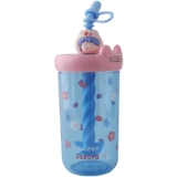 Милый пластиковый высококачественный стакан для школьников со стаканом, палочка для смешивания, защита при падении, популярно в интернете