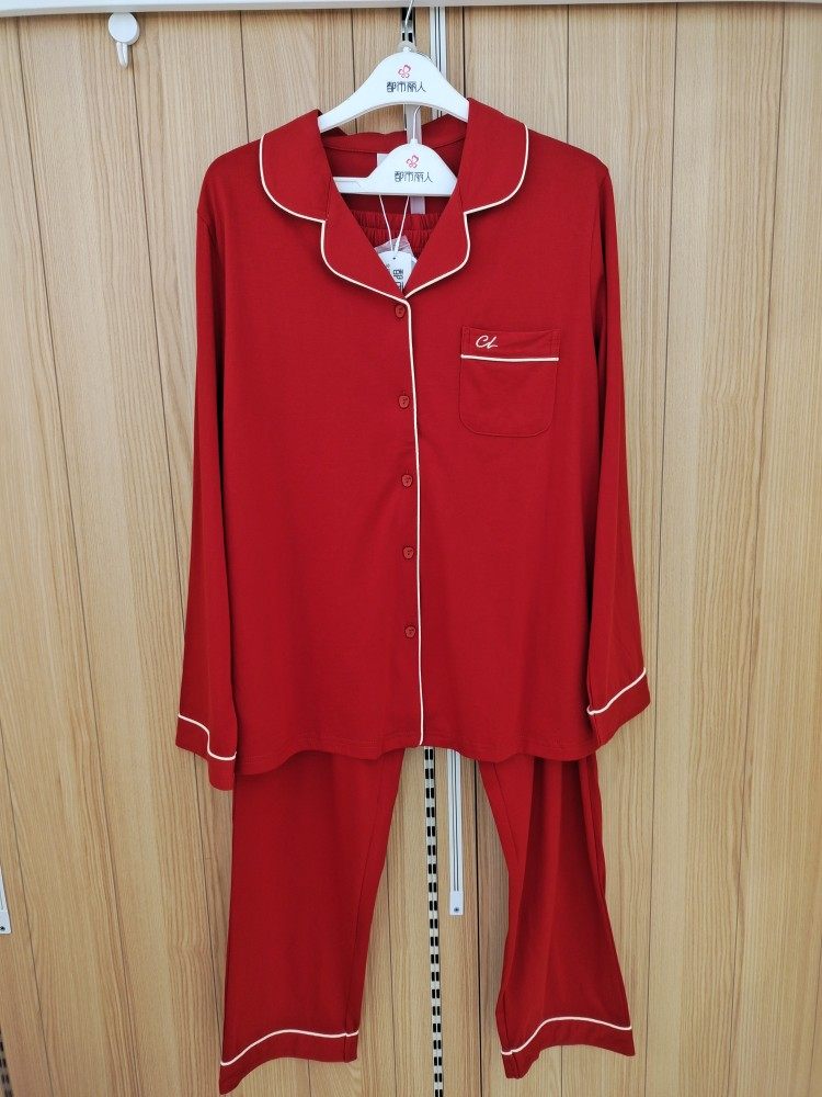 都市丽人红品情侣睡衣LH30B6FH30B6无尘棉100%纯棉长袖长裤家居服,淘宝优惠券,粉丝福利购,淘宝优惠卷