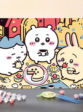 吉伊卡哇儿童丙烯数字油画