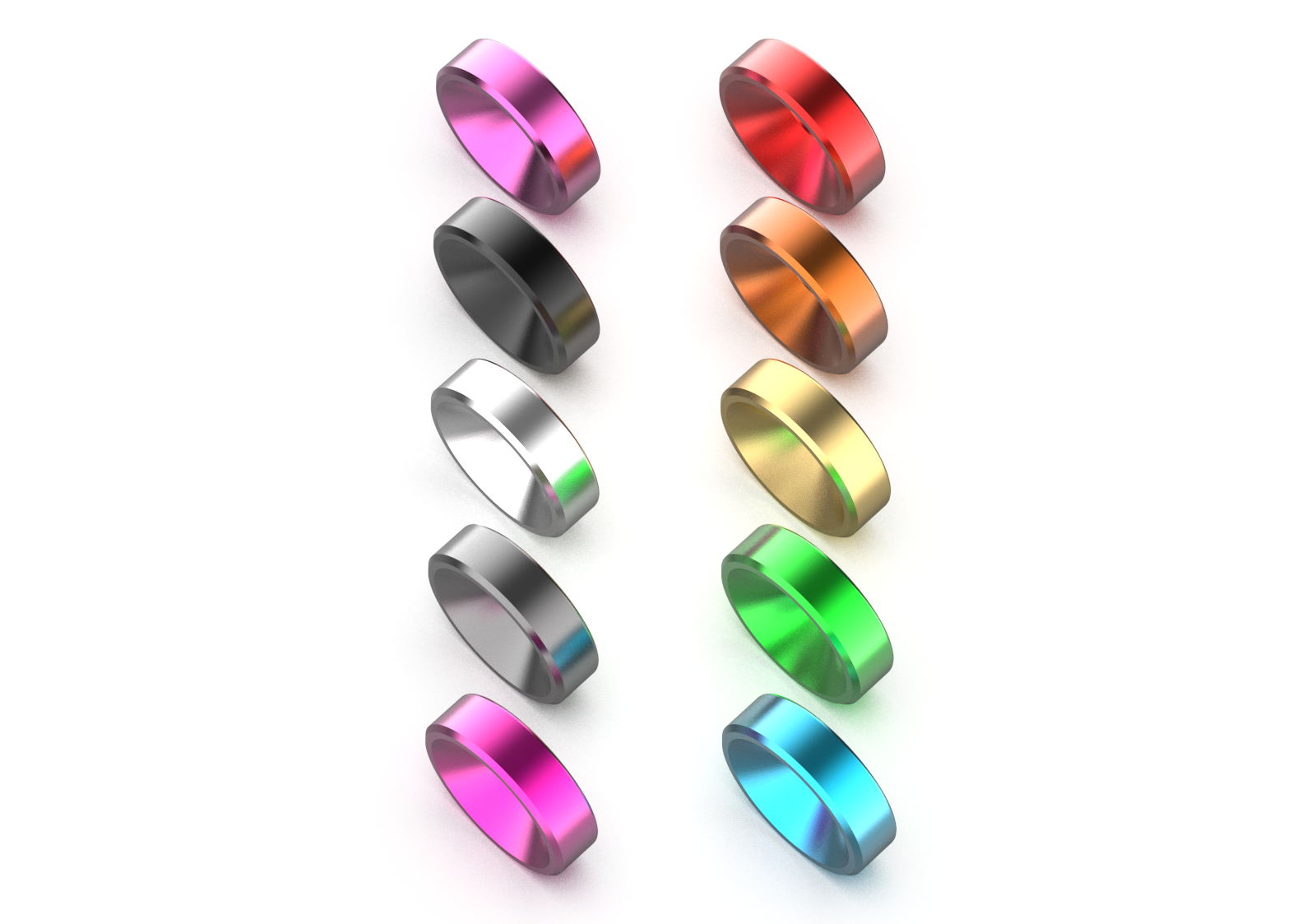 ULMOD电脑硬盘显卡电源彩色沉头螺丝垫片平头垫圈 6#-32 3.5mm孔 - 图0