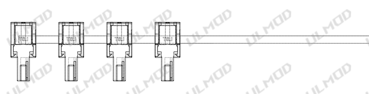 ULMOD LST SATA刺破刺破连接器 MOD胶壳硬盘固态接口无卤阻燃-图0