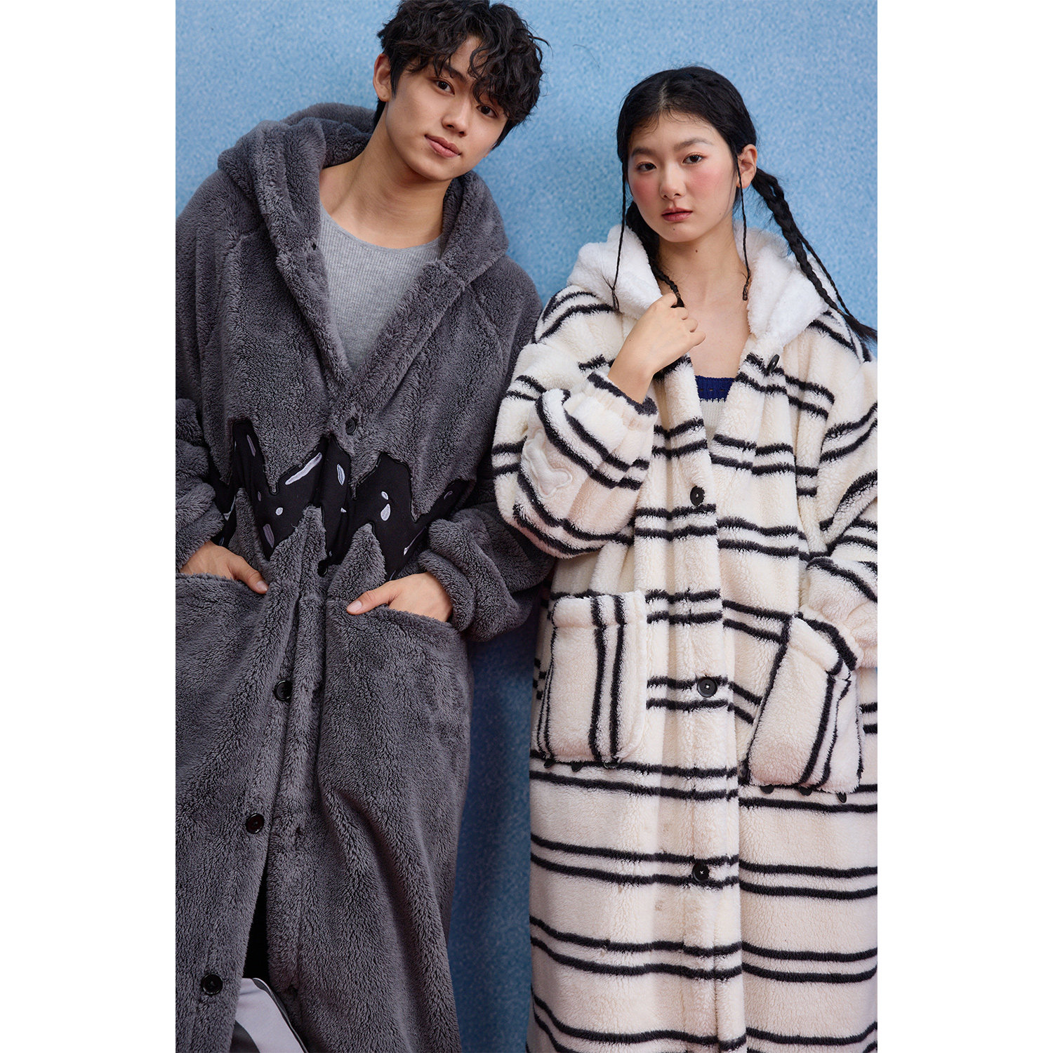 yso【史努比】情侣睡衣女冬季珊瑚绒卡通睡袍男可外穿家居服D,淘宝优惠券,粉丝福利购,淘宝优惠卷