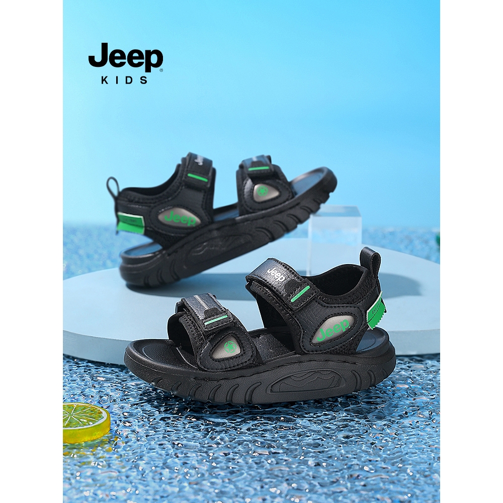 jeep女童凉鞋露趾时装童鞋夏款2024新款小女孩包头运动儿童沙滩鞋 - 图2