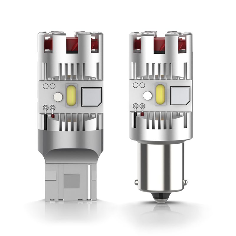 汽车LED转向灯解码防频闪风扇1156歪脚PY21W T20超亮转弯双闪灯泡 - 图3