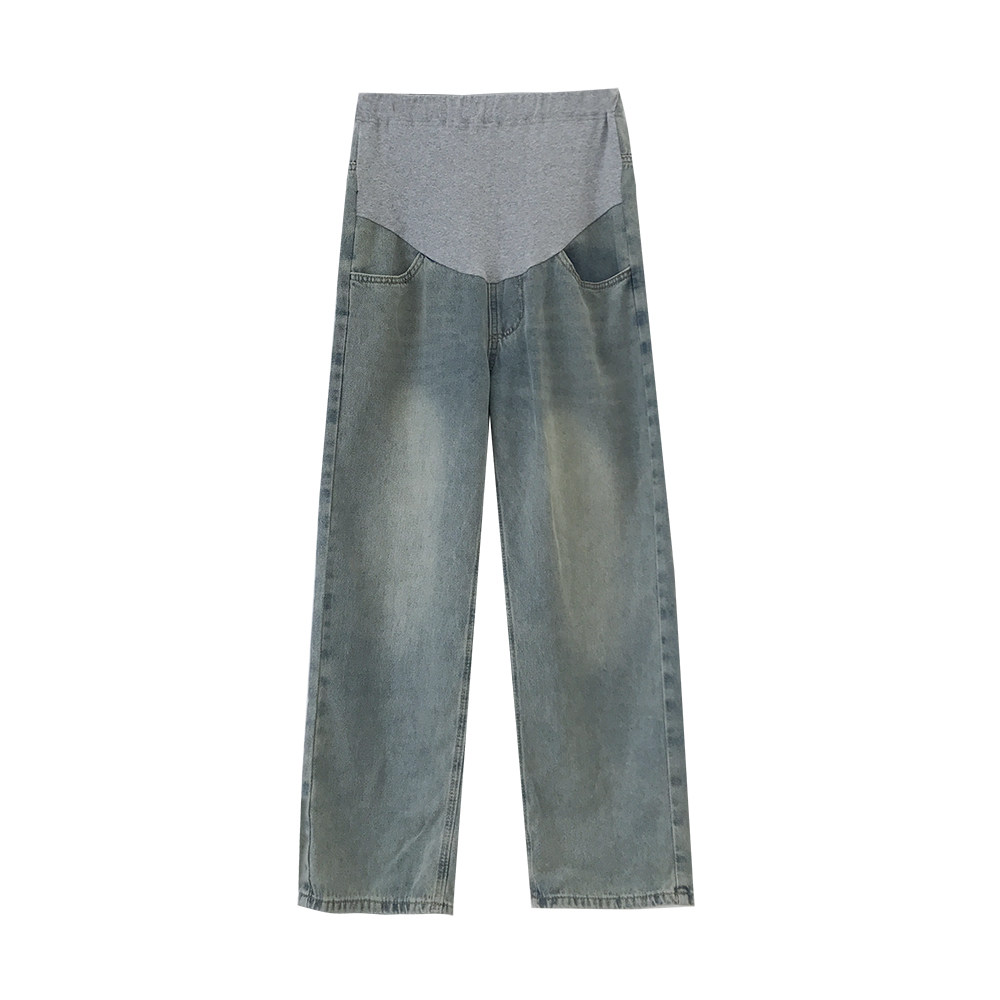 孕妇牛仔裤春秋季外穿2026新款直筒宽松休闲裤复古水洗托腹老爹裤,淘宝优惠券,粉丝福利购,淘宝优惠卷