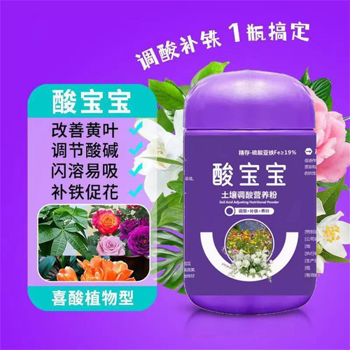 酸宝宝硫酸亚铁花肥喜酸植物防治黄叶盆栽土壤调酸碱专用水溶肥料 - 图1