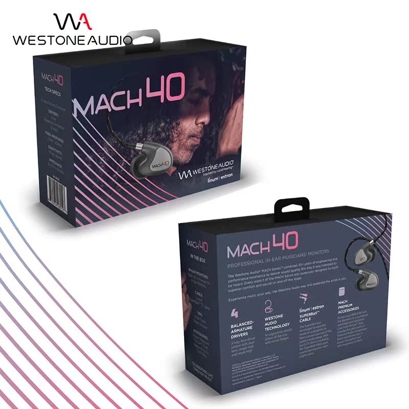 Westone/威士顿MACH40旗舰入耳式耳机4单元动铁监听耳机HiFi耳塞 - 图0