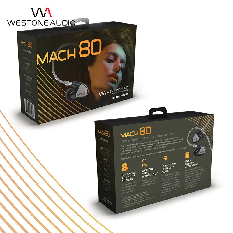 威士顿Westone马赫MACH80旗舰入耳式八单元动铁监听耳机HiFi耳塞 - 图0