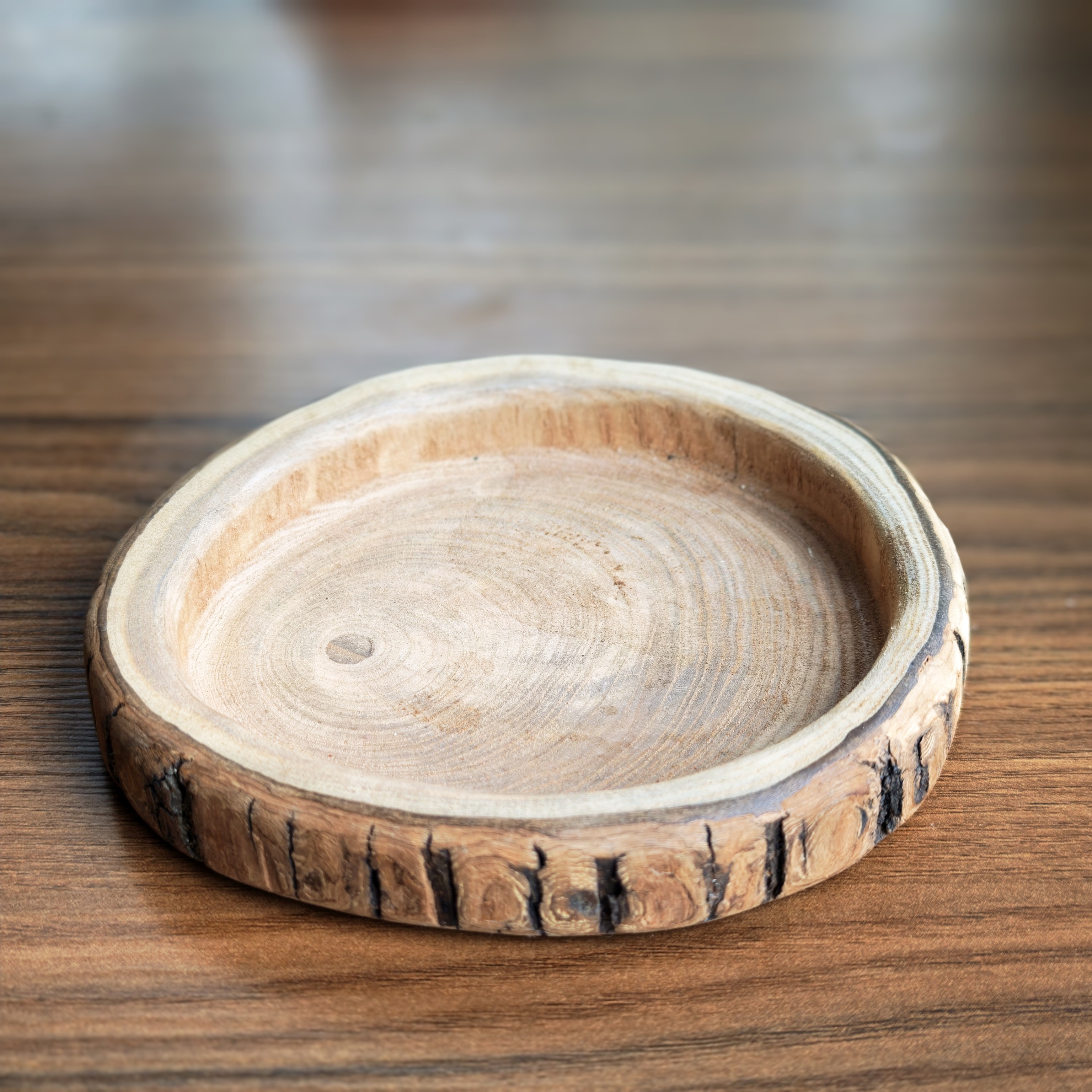 侘寂风原木果盘实木拖盘木质圆形茶盘木头碟子坚果盆小零食点心盘,淘宝优惠券,粉丝福利购,淘宝优惠卷