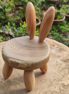 zakka实木装饰摆件创意桌面卡通