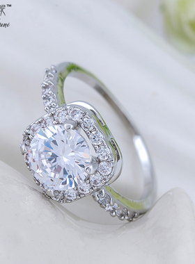 时尚潮红宝石戒指装饰品仿真礼物