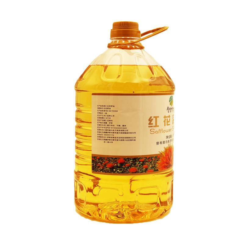 新疆察县爱新巴纳一级红花籽油5L/桶【全国包邮】-图0