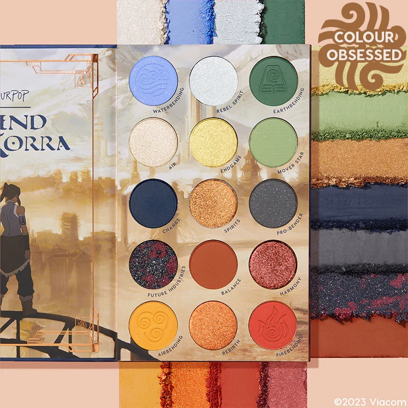 美国Colourpop卡拉泡泡新品15色眼影盘Legend of korra传奇科拉