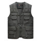Multi-pocket down cotton vest in autumn and winter keep warm and thick