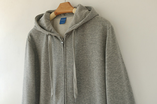 Original light gray hooded sweatshirt and versatile jacket