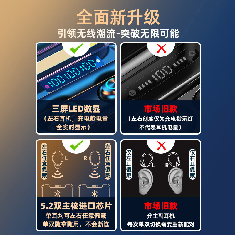 夏新真5.2华为vivo苹果oppo耳机 amoi夏新安凯欣蓝牙耳机