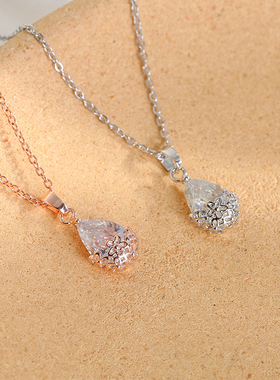 曼休妮人造水晶合成氧化锆女项链