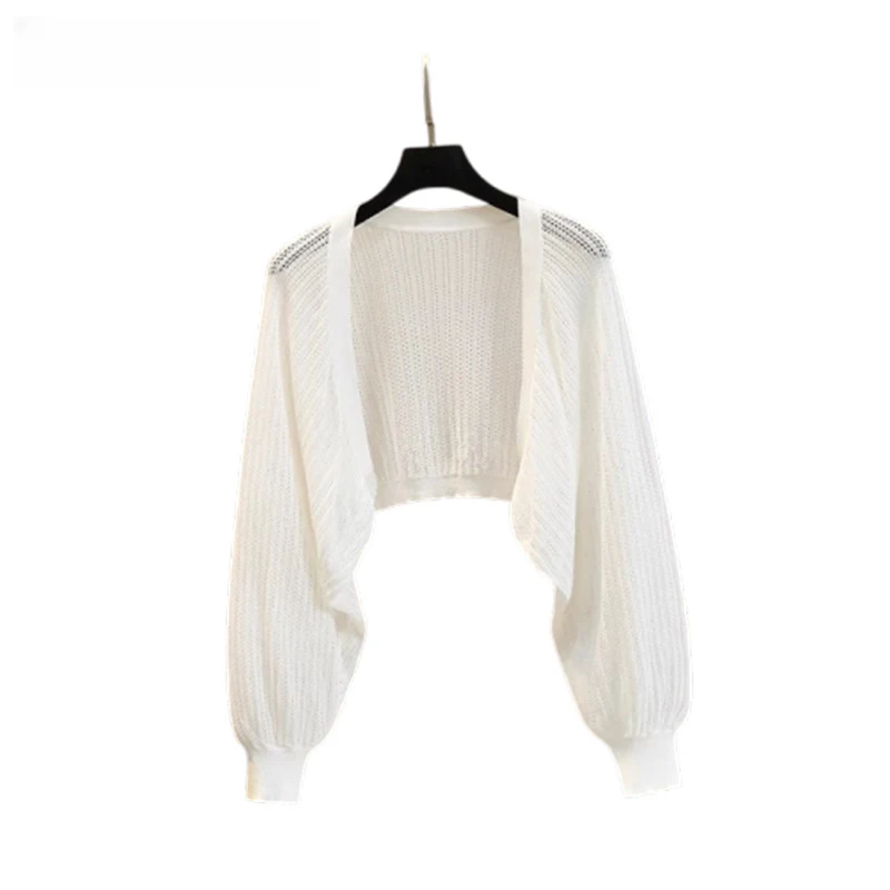 冰丝防晒开衫女士夏季薄款镂空披肩罩衫灯笼袖小坎肩外套,淘宝优惠券,粉丝福利购,淘宝优惠卷