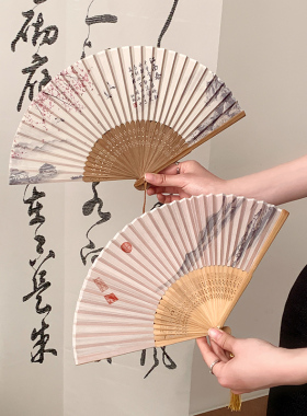 新中式折叠小扇子夏天古风