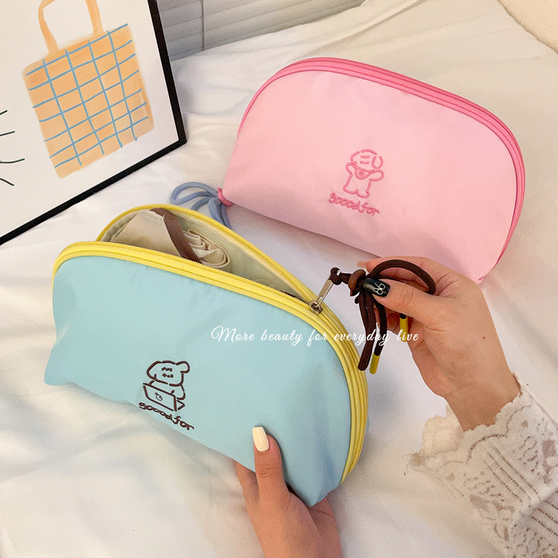 内衣收纳包贴身衣物旅行便携出差行李箱文胸内裤袜子三合一分装袋 - 图2