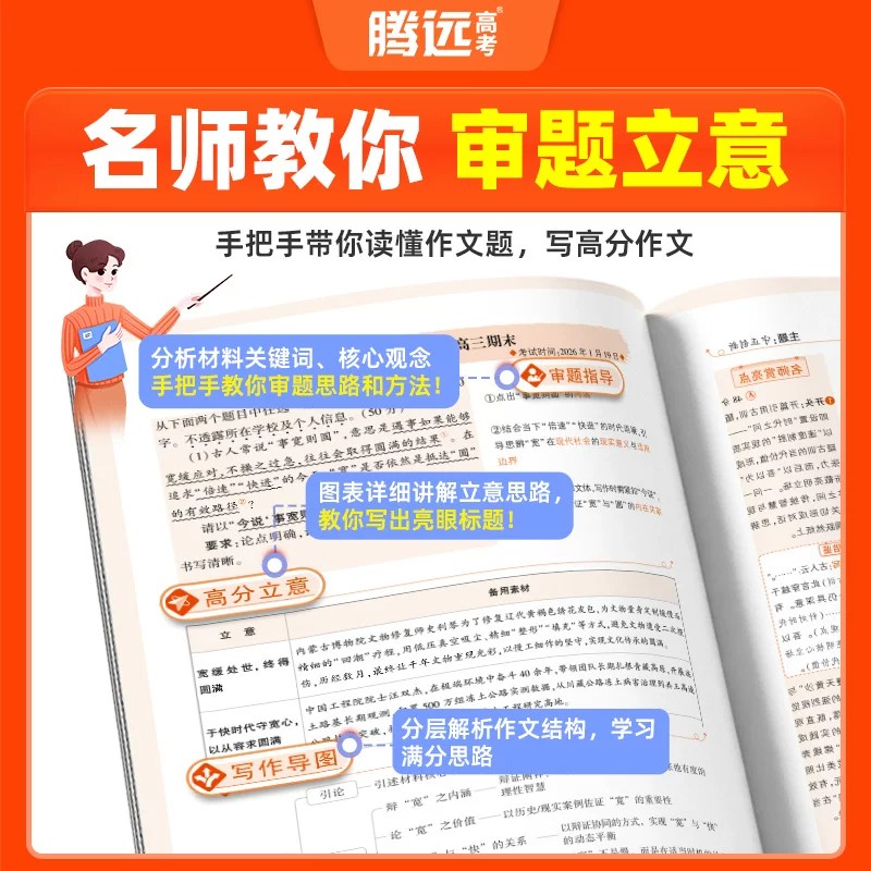腾远高考2027高考满分作文名校模考高分作文优秀作文范文大全高考作文写作技巧模板高一高二高三高中语文满分作文素材书作文金句