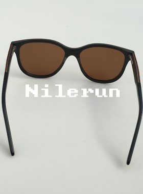 大脸超大框蝶形墨镜 板材腿红木表皮层压木太阳镜