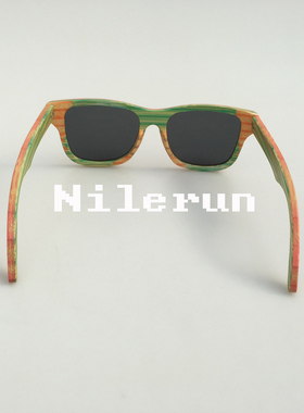 墨镜粉红色竹制太阳镜