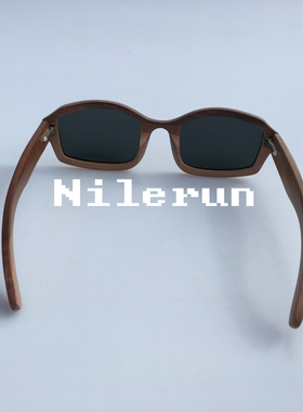 墨镜方形实木框架偏光太阳镜