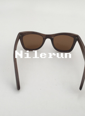 墨镜简约风茶色竹子框架偏光镜片