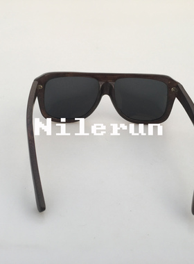 墨镜方形大框竹制黑色太阳眼镜