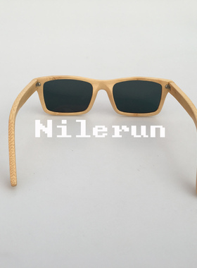 墨镜华丽风框架红色竹制偏光镜片