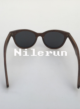 墨镜圆形大框竹制户外护眼太阳镜