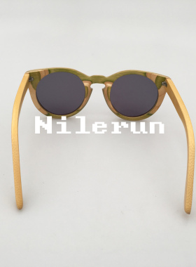 墨镜简约风浅绿色圆形太阳眼镜