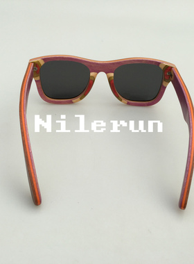 多层染色滑板木太阳镜偏光墨镜