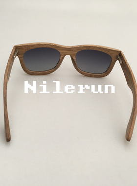 欧美畅销原木色太阳眼镜 乌花梨实木框偏光墨镜