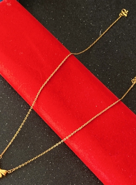 合金铜O链女仿金锁骨项链不掉色