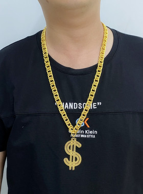 欧美夸张道具合金元宝表演链子