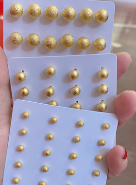 黄铜简约时尚女不掉色耳钉男耳珠
