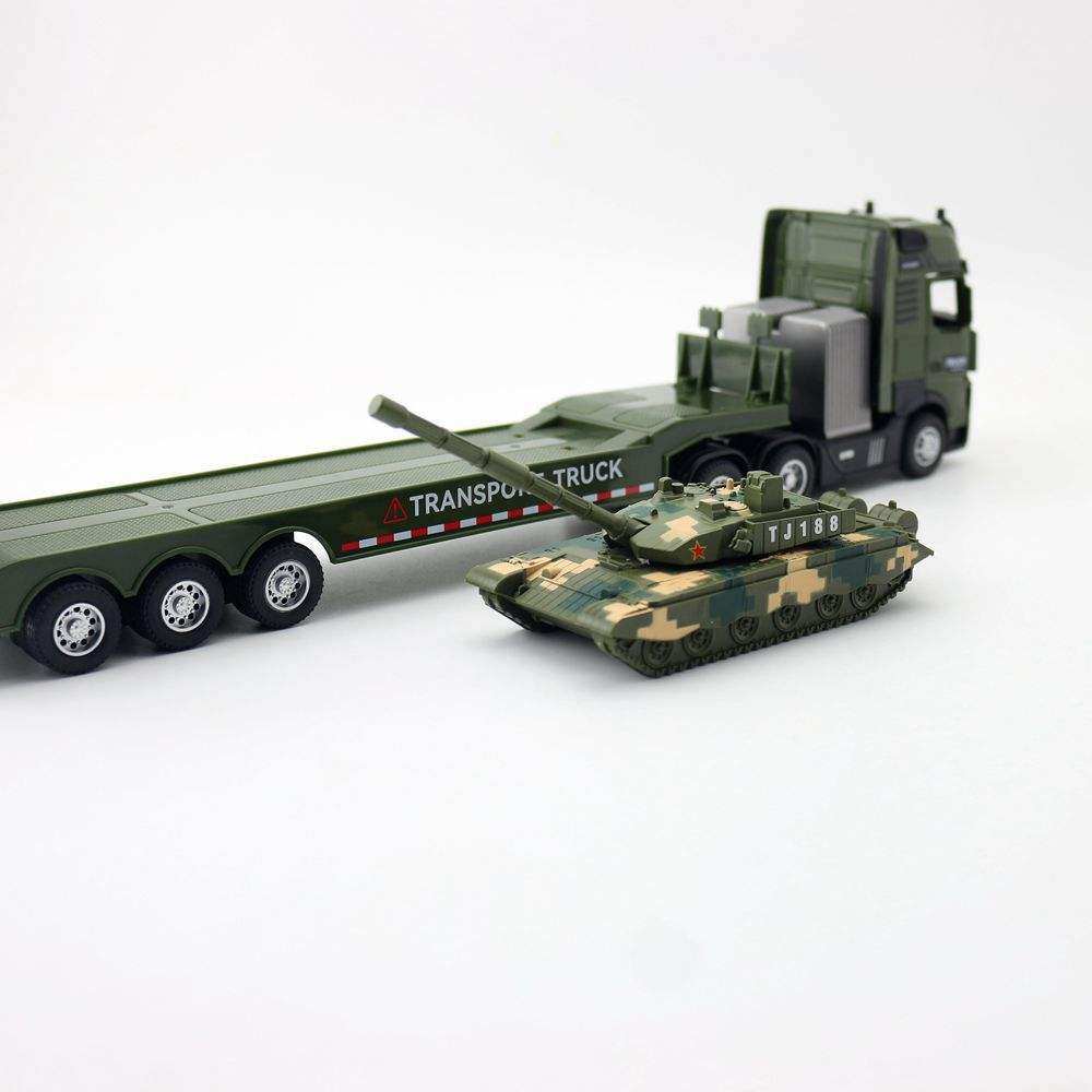 新款嘉业合金模型儿童玩具工程车1:50军事平板拖车坦克声光可开门,淘宝优惠券,粉丝福利购,淘宝优惠卷