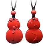 Натуральное ожерелье, подвеска, защитный амулет, оберег на день рождения, свитер, цепочка, цвета киновари, подарок на день рождения