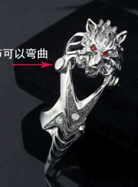 霸气朋克复古龙头可活动关节戒指