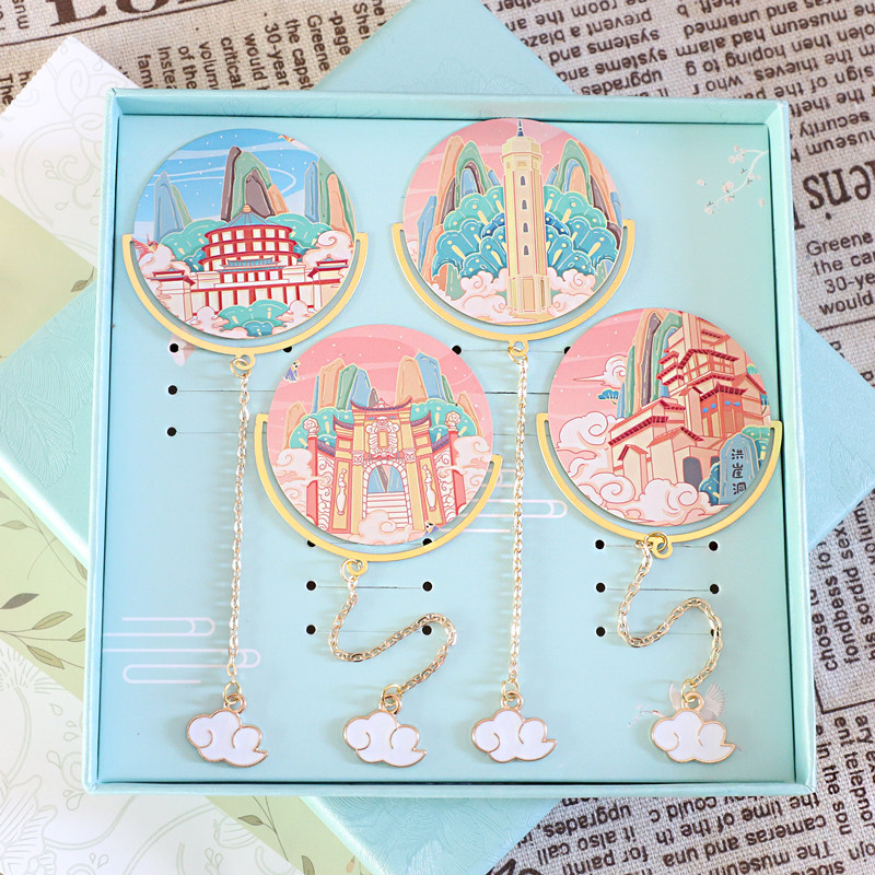 重庆景点书签特色旅游解放碑洪崖洞白帝城金属文创礼品伴读随手礼