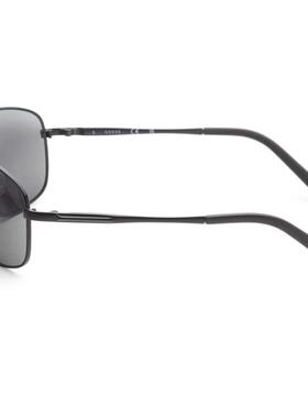 代购GUESS男士太阳镜防紫外线UV防护遮光清晰视野金属框哑光黑