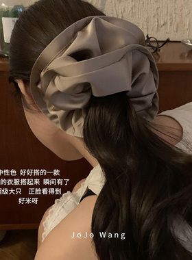 赵露思同款~卡其色系肠圈发圈