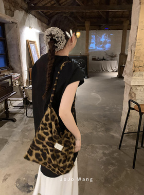 超美！豹纹绣球气质发圈女扎头发