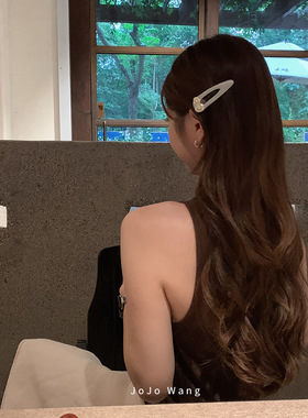 氛围到了~清新蓝色BB夹韩国发夹